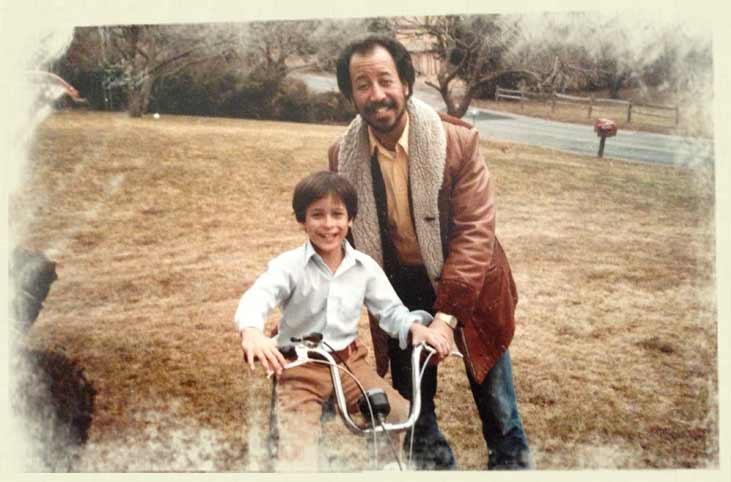 Image of Cliff and his father in 1988